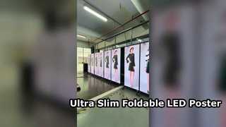 Écran d'affiche LED ultra mince, affichage double face portable